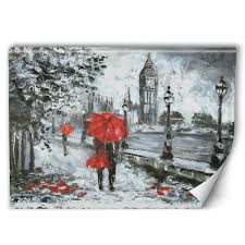 3d wall murals are a quick, affordable and easy to install solution for decorating. Feeby Poster Mural Xxl Londres Papier Intisse Colle Fournie Rouge 200x134 Cm Achat Vente Papier Peint Papier Peint Intisse Deco Cdiscount