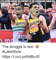 More kuzma pages at sports reference. Kyle Kuzma Shows His Support Of The Struggling Lonzo Ball Onbamemes Wish Wish Lakers 1547 The Struggle Is Real Lakeshow Httpstcolpx5atbuje Los Angeles Lakers Meme On Me Me