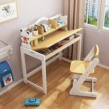 lchao furniture student learning desk and chair set children study table for boys girls drawer pencil slot kids study table toddler desk and chair study table