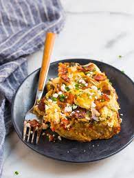 Leftover pork breakfast casserole crockpot : Crockpot Egg Casserole With Bacon Spinach And Cheese