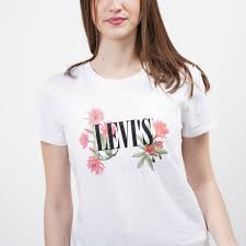 A blooming cactus is a woman who enjoys life. Levis The Perfect Tee Cactus Flower Serif Women S T Shirt White 17369 1110