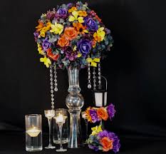 Dollar tree carries an assortment of artificial flowers in various colors and sizes! How To Make A Tall Fall Wedding Centerpiece With A 3 Diy Dollar Tree Wedding Vase
