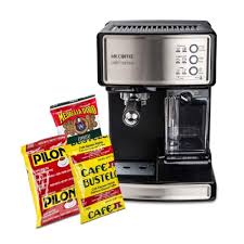 When brewing in a drip coffee maker, keep in mind that café bustelo is strong, so you'll want to use less. Mr Coffee Cafe Barista Espresso Maker With Bonus Coffee Bundle With Free Sample Espressomaker Contains 30 Com Cafe Barista Coffee Cafe Best Espresso Machine