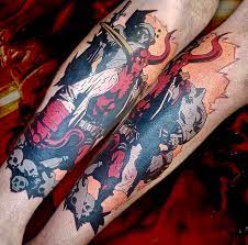 Peep got this tattoo inked after the release of his first mixtape, hellboy, in 2006. Hellboy Album On Imgur