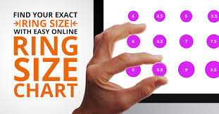 Ring Size Chart Determine Your Ring Size Using Online Ring