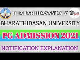 Aspirants who are applying the revaluation, they can check the revaluation result of bharathidasan university (bdu).in the 1 st 3 rd 5 th 7 th semester retotal result will be declared in the way of online mode only. Bharathidasan University Trichy Pg Admission 2021 Notification Explanation Talking Tamila Youtube