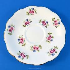 Royal Albert Pink and Blue Roses Tea Cup and Saucer Set