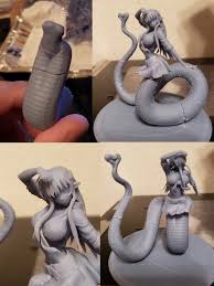 3D printing monster musume miia lamia fanart・Cults