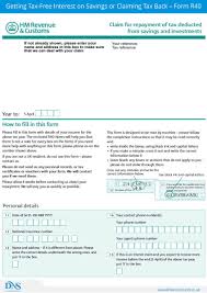 Apply For A Repayment Of Tax Using R40 Tax Form Savings And Investment How To Apply Repayment