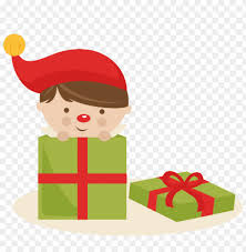Download Boy Elf In Present Svg Cutting Files Christmas Svg Elf In A Present Png Image With Transparent Background Toppng