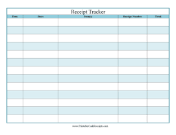 Receipt Tracker Receipt Organization Checkbook Register Planning Printables