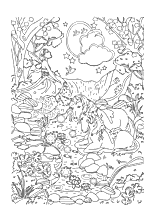 Herunterladen sie und genießen sie färbung! Ausmalbild Einhorn Fabelwesen Einhorner Unicorn