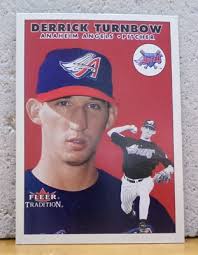 FLEER TRADITION BASEBALL CARD RETRO 1954 DESIGN ANAHEIM ANGELS DERRICK  TURNBOW