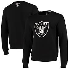 Las Vegas Raiders Split Graphic Crew Neck Sweater Black Mens
