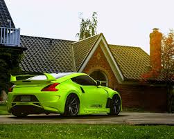 Maybe you would like to learn more about one of these? Wallpaper Nissan 370z Green Car House 1920x1080 Full Hd 2k Picture Image