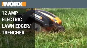 Most edgers boast a rotating blade that slices through grass and dirt. 12 Amp Electric Lawn Edger Trencher Worx Youtube