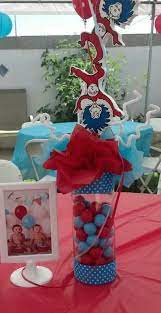 Thing 1 Thing 2 Centerpieces Twins Baby Shower First Birthday Centerpieces Dr Seuss Baby Shower