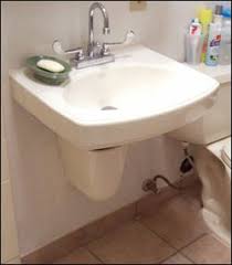 wall hung accessible sink for