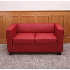 Wenn es um den bezug ihres kleinen sofas geht, haben sie die qual der wahl. 2er Sofa Couch Loungesofa Lille Kunstleder Rot