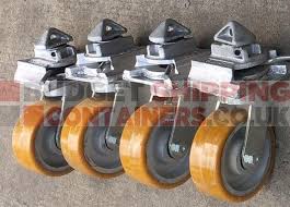 The twistlock, wheel mount and axle are steel. Dock Plates Ramps Boards Shipping Container Skates Warehouse Loading Unloading