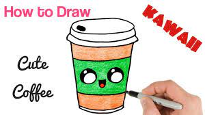 Free step by step easy drawing lessons, you can learn from our online video tutorials and draw your favorite characters in minutes. How To Draw Coffee Drink Cute And Easy Food Drawing Food Drawing Easy Cute Food Drawings