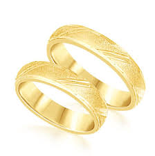 Search faster, better & smarter here! 18 Karat Yellow Gold Wedding Rings With Matt And Shiny Finish Itai Diamonds