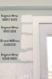 The most notable difference is benjamin moore's alabaster has an lrv of 87, making it a full 5 points closer to pure white than the sherwin william version. The Best White Paint Colors Micheala Diane Designs