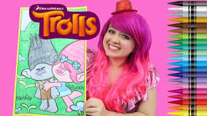 Crayola giant coloring pages trolls. Coloring Branch Poppy Trolls Giant Coloring Book Crayola Crayons Coloring With Kimmi The Clown Youtube