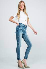 Adele Jeans Grey Clothing