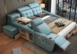 Monica Multifunctional Smart Bed Futuristic Furniture Smart Bed Queen Size Bed Sets King Size Bedding Sets