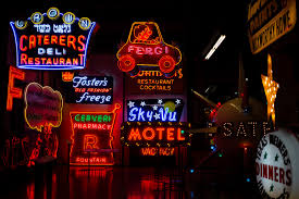 A neon tube is a sealed glass tube with a metal electrode at each end, filled with one of a number of gases at low pressure. A Hundred Years Of History How One Man S Passion For Sign Making Became The American Sign Museum Roadtrippers