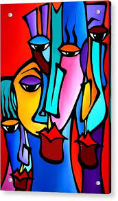 Crazy Loco Acrylic Print By Tom Fedro In 2021 Original Abstract Art Painting Abstract Art Painting Face Art Painting