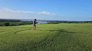 Round 2 in the books. Another unreal day, eh @sareli29 . Chavon/Marina Dye  Fore is no joke. #ACT