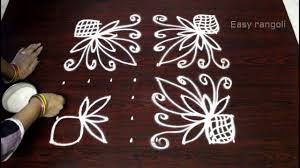 This video shows how to draw a pongal pot kolam with 15 × 8 dots Easy Rangoli Designs Sankranti Flower Muggulu With 8x8 Straight Dots Pongal Kolam Designs Youtube