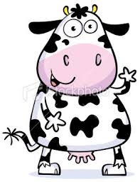 Cool Cow Waving Cow Vector Illustration Stock Illustration