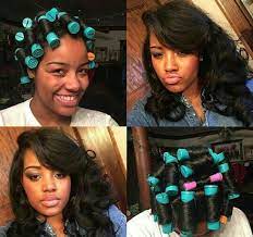 Before After Roller Set Natural Hair Styles Hair Styles Curly Hair Styles