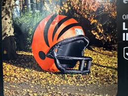 Cincinnati Bengals Inflatable Helmet Lawn Yard NFL Football 4 Feet Tall,  Lighted