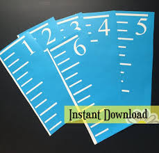 growth chart ruler marks numbers svg cut file