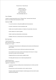 Check out all listings for sales representative jobs! Financial Advisor Trainee Resume Templates At Allbusinesstemplates Com