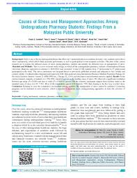 This has now risen to 23,000 students, who can choose from more than 110 academic programmes of study. Pdf Causes Of Stress And Management Approaches Among Undergraduate Pharmacy Students Findings From A Malaysian Public University Peter B James Phd Academia Edu