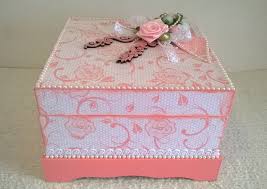 Caixa De Mdf Decorada Com Renda E Pérola Caixa Decorada Rosa Vintage Paulartes Atelier Elo7 Caixas Decoradas Caixa Mdf Decorada Caixas Organizadoras