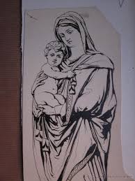 El monte funciona como un referente para las embarcaciones, y les anuncia un puerto seguro. La Virgen Del Carmen Dibujo Original Imprenta Verkauft In Auktion 54629026