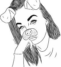 Printable coloring pages aesthetic coloring pages patinsudouest. Aesthetic Bff Tumblr Girl Coloring Pages Novocom Top