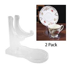 Alibaba.com offers 2,350 curio cabinet products. Tincogo Clear Teacups And Saucer Display Easel Stand Holder Set Of 2 Buy Online In Andorra At Andorra Desertcart Com Productid 64430546