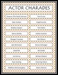 Charades is a game that both children and adults love to play. Actor Charades Free Printable Game Moms Munchkins