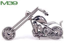 Small Iron Motorcycle Model M39 Welding Art Metal Sculpture Artists Scrap Metal Art