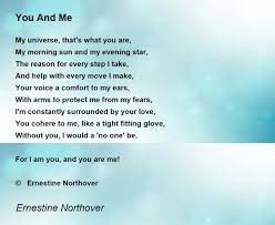 You And Me You And Me Poem By Ernestine Northover