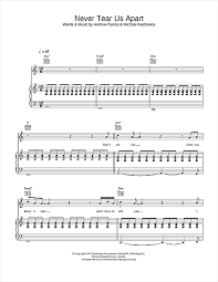 Inxs Never Tear Us Apart Sheet Music Pdf Notes Chords Rock Score Piano Vocal Guitar Download Printable Sku 32635