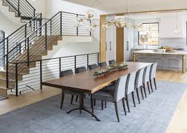 These beautiful solid top and extension tables are available in rectangular, round, square & oval shapes. Large Walnut Dining Table With Three Wishbone Legs Contemporary Dining Room Minneapolis By Bjorling Grant Houzz