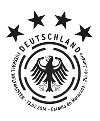 Logo der deutschen fußballnationalmannschaft mit adler, seit der wm 1990 in verwendung. Weltmeister T Shirt 4 Sterne Wm 2014 Brasil Flexdruck Verschiedene Farben Deutsche Fussball Bund Fussball Nationalmannschaft Wm 2014